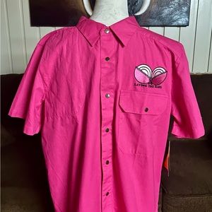 Browning~ Men’s Size Medium Breast Cancer Awareness Pink Shirt W/ Embroidery~New
